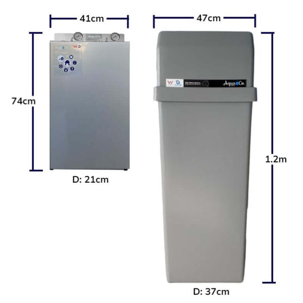 AquaCo-Water-Softener+Twin-Whole-House-Water-Filter-Combo classic dimensions