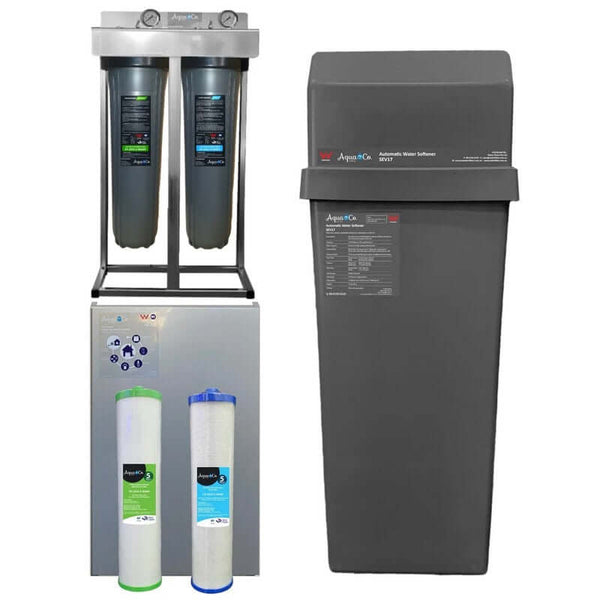 AquaCo-Water-Softener+Twin-Whole-House-Water-Filter-Combo classic front view