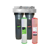 AquaCo premium 2 stage water filter system bracket only with cartridges