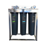 AquaCo 3 stage water filter system classic inside view