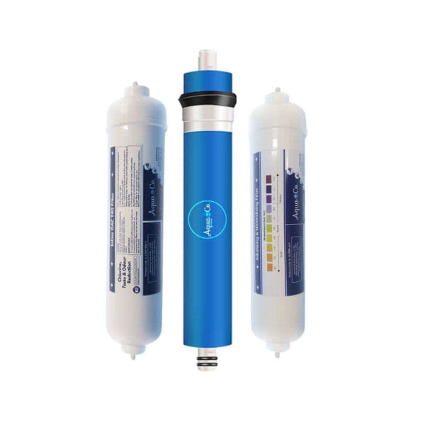 AquaCo-Compact-Reverse-Osmosis full replacement filter pack carbon, ro and alkaliser