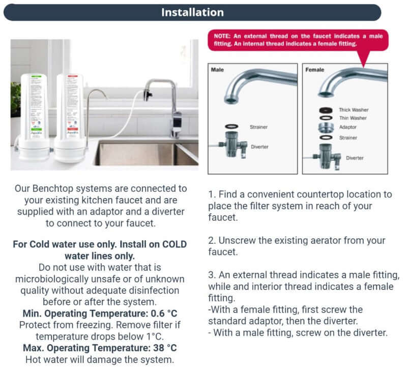 AquaCo-Triple-Benchtop-Sediment Fluoride Carbon installation diagram
